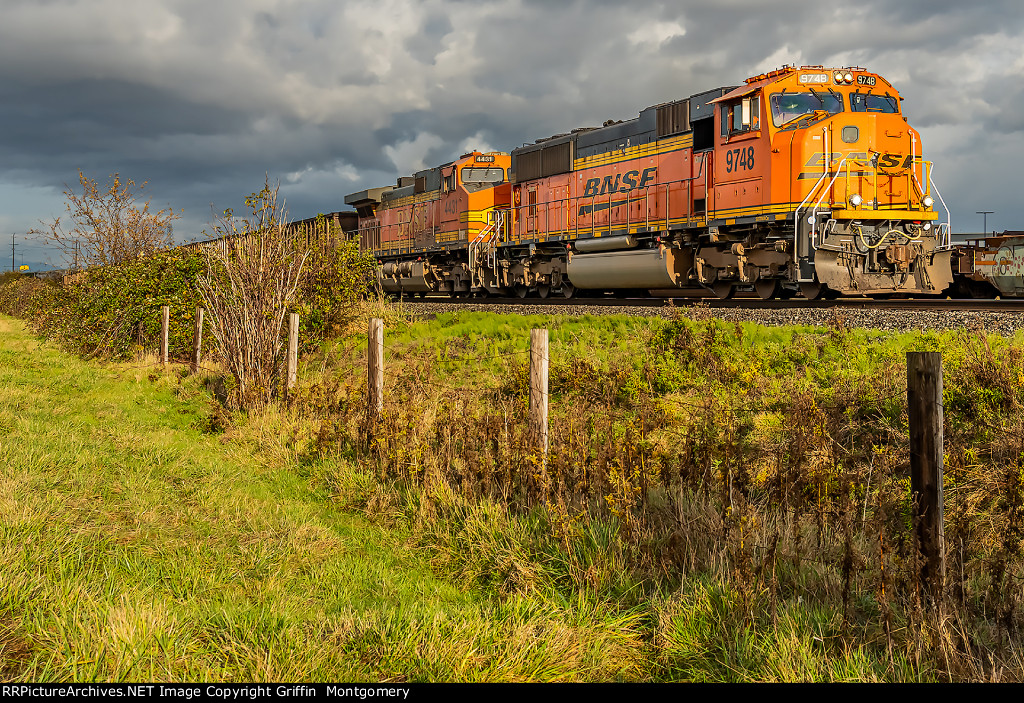 BNSF 9748W At Gulf On The BC Rail Port Sub.